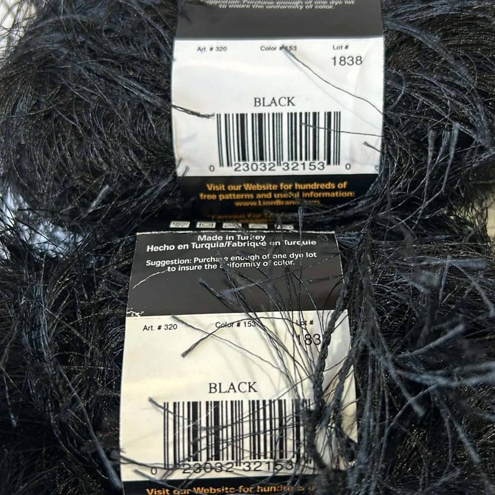 New Lion Brand Fun Fur Eyelash Yarn 2 Skeins